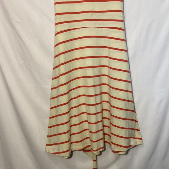 Toad & Co Yellow & Orange V-Neck Faux Wrap Cue Wrap Sleeveless Dress Size L - Picture 10 of 12